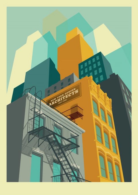 Tribeca-New-York-City-Illustration-by-Remko-Heemskerk