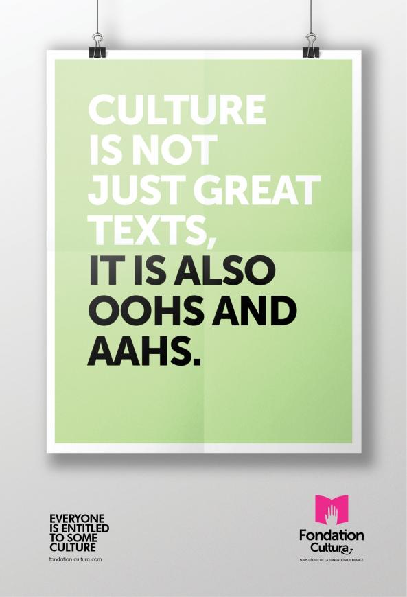 campaña fundacion cultura todos tenemos derecho a un poco de cultura