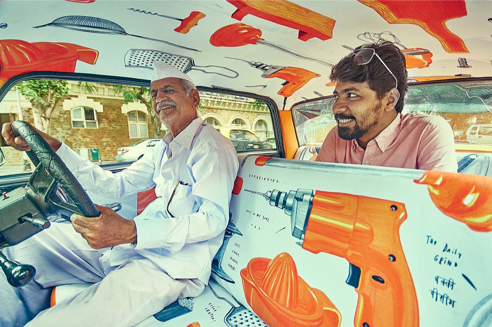 taxi fabric diseña los interiores de los taxis de mumbai